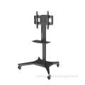 Mobile Motorized TV Lift Floor Stands Rolling TV Carts With Wheels Shelves